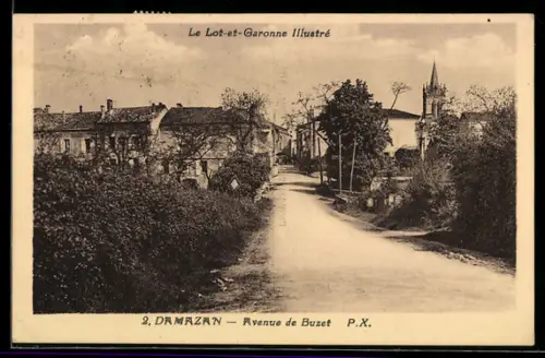 AK Damazan /Lot-et-Garonne, Avenue de Buzet