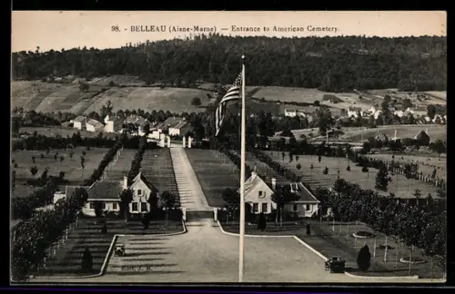 AK Belleau /Aisne-Marne, Entrance to American Cemetery