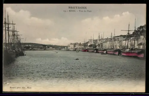 AK Binic /Bretagne, Vue du Port