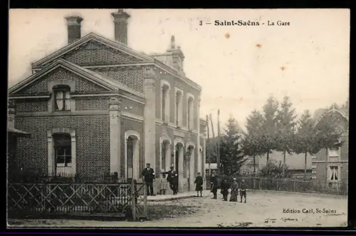 AK Saint-Saens, La Gare