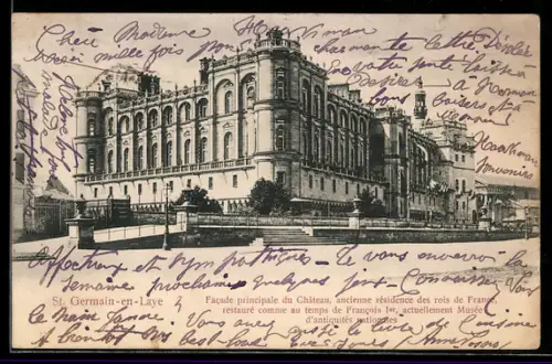 AK Saint-Germain-en-Laye, Le Château, Facade principale