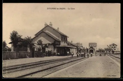 AK Divonne-les-Bains, La Gare