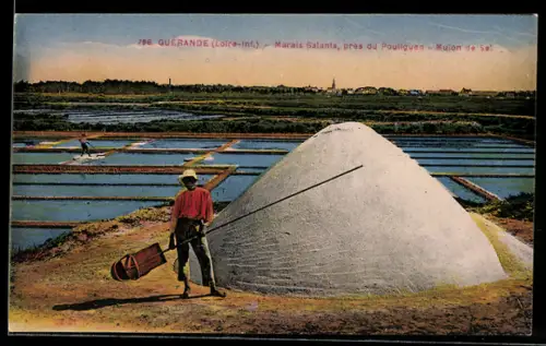 AK Guérande /Loire-Inf., Marais Salants, près du Pouliguen, Mulon de Sel