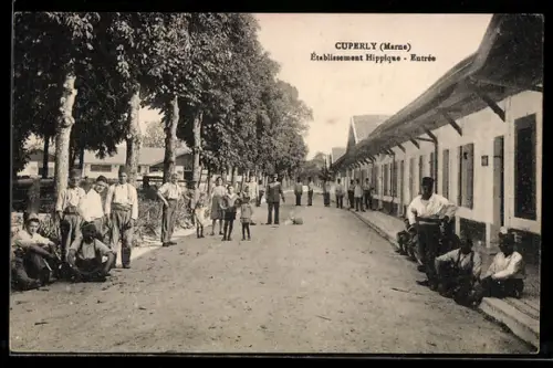 AK Cuperly, Établissement Hippique, Entrée