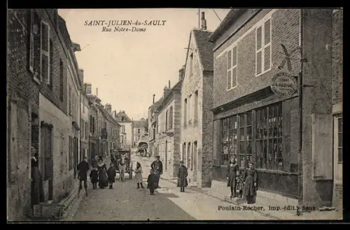 AK St-Julien du Sault, Rue Notre-Dame, Strassenpartie
