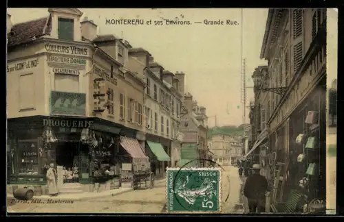 AK Montereau, Grande Rue, Droguerie