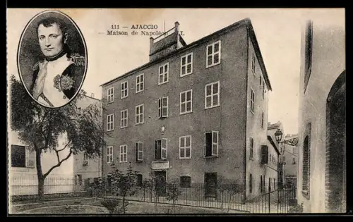 AK Ajaccio, Maison de Napoleon, Porträt von Napoleon