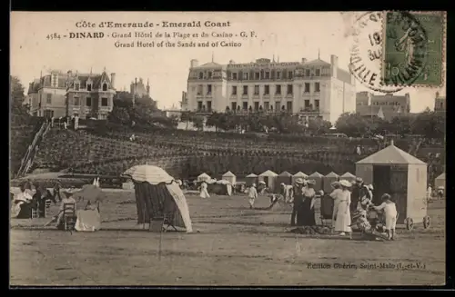 AK Dinard /Côte d`Emeraude, Grand Hôtel de la Plage et du Casino
