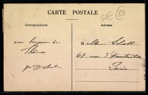 AK Cézy /Thêmes, La Place et la Grande-Rue