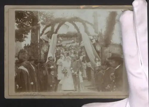 Fotografie Hochzeit des Adolf Graf von Spreti und Anna Gräfin von Yrsch, 1909, Brautpaar