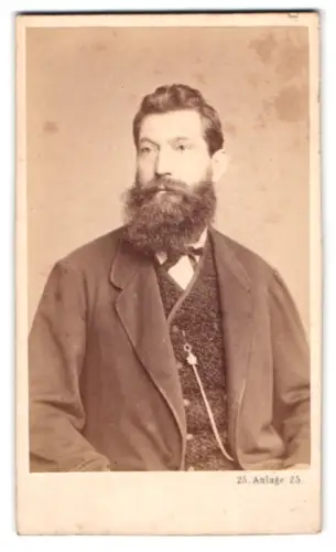 Fotografie J. Schulze, Heidelberg, Anlage 25, Porträt des Herrn Karl Werfgerber