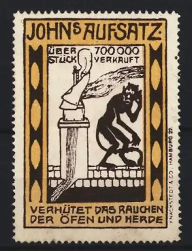 Reklamemarke Hamburg, Johns Aufsatz, Schutz gegen Rauchentwicklung