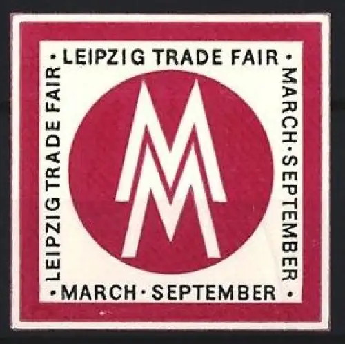 Reklamemarke Leipzig, Leipzig Trade Fair, Doppel-M-Symbol