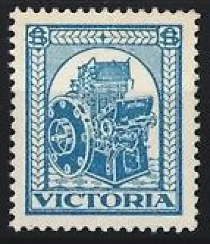 Reklamemarke Victoria, Druckmaschine