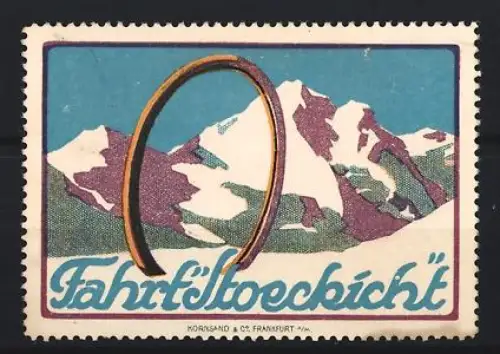 Reklamemarke Stoeckicht, Reifen, Berglandschaft und Reifen