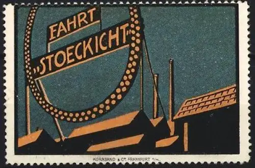Reklamemarke Frankfurt, Fahrt Stoeckicht, beleuchtetes Reifenemblem