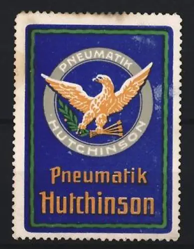 Reklamemarke Pneumatik Hutchinson, Adler-Symbol