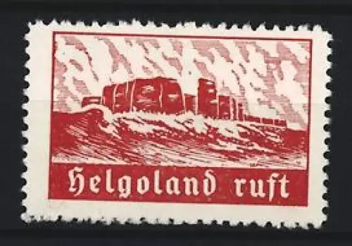 Reklamemarke Helgoland, Küstenlandschaft