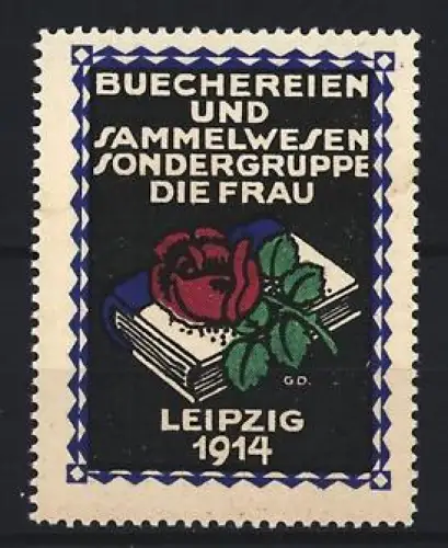 Reklamemarke Leipzig, Sondergruppe Die Frau 1914, Büchereien und Sammelwesen