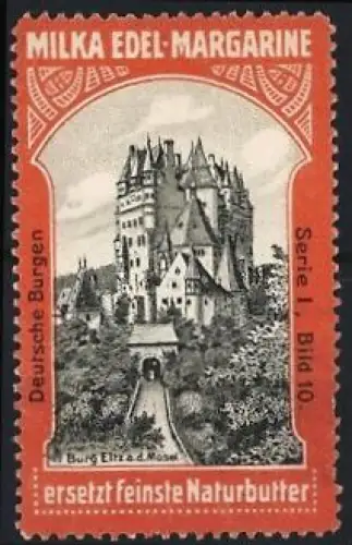 Reklamemarke Burg Eltz, Milka Edel-Margarine, Deutsche Burgen Serie I Bild 10
