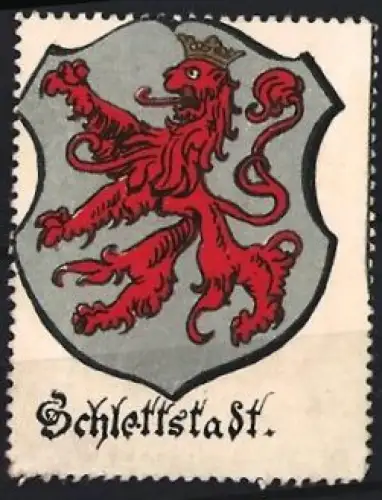 Propaganda-Marke Schlettstadt, Wappen, Roter Löwe mit Krone