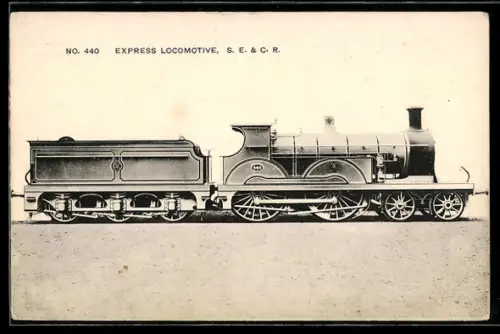 AK Express Locomotive, S. E. & C. R., No. 440, englische Eisenbahn