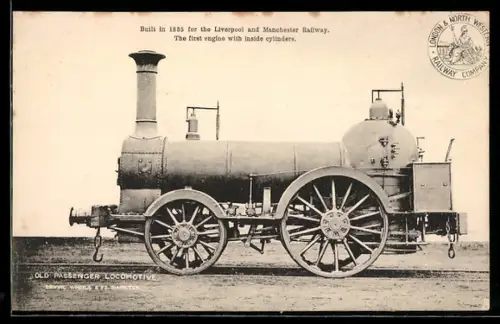 AK The first engine built for the Liverpool and Manchester Railway, 1835, englische Eisenbahn