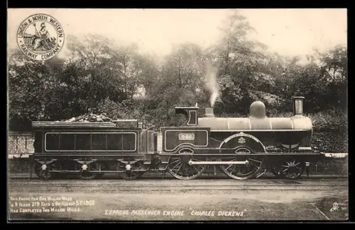 AK Express Passenger Engine Charles Dickens, englische Eisenbahn