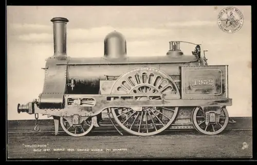 AK Velocipede engine, No. 1932, built 1847, rebuilt 1869, englische Eisenbahn