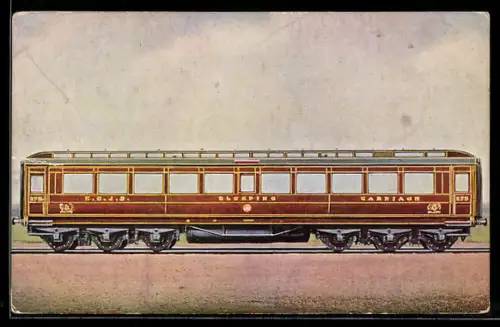 AK Sleeping Carriage No. 279, englische Eisenbahn