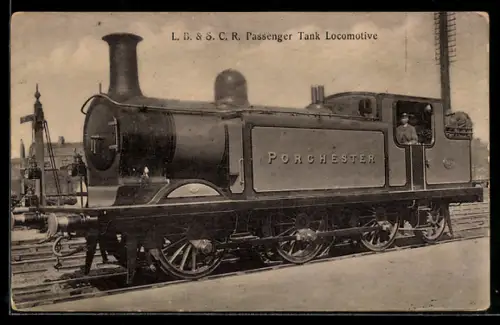 AK L. B. & S. C. Railway Passenger Tank Locomotive Porchester, englische Eisenbahn
