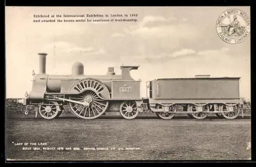 AK Locomotive Lady of the Lake, No. 531, built 1862, rebuilt 1876, englische Eisenbahn