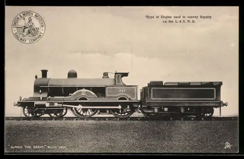 AK Engine Alfred the Great, No. 1941, built 1901, englische Eisenbahn
