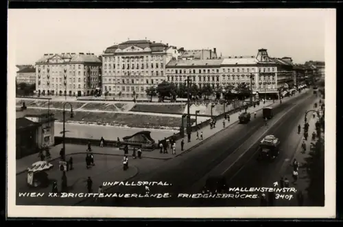 AK Wien, Unfallspital, Brigittenauerlände, Friedensbrücke