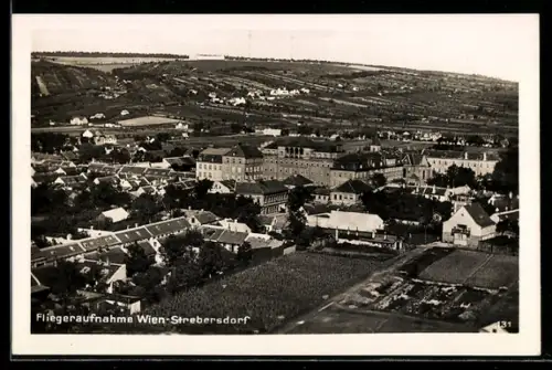 AK Wien, Strebersdorf, Fliegeraufnahme