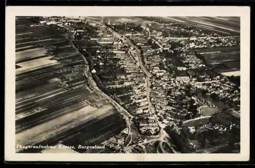 AK Kittsee /Burgenland, Fliegeraufnahme