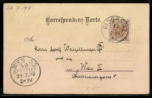 Lithographie Semmering, Ruine Klamm, Kirche Maria Schutz