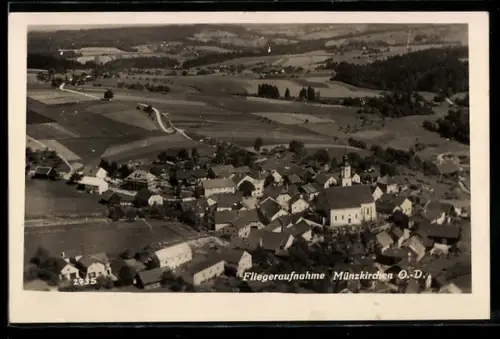 AK Münzkirchen /O.-D., Fliegeraufnahme