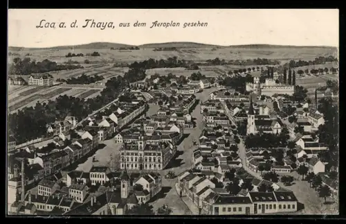 AK Laa a. d. Thaya, Aus dem Aeroplan gesehen