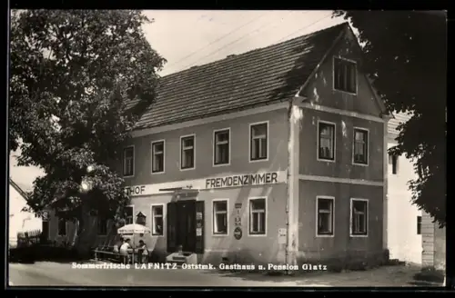 AK Lafnitz /Oststmk., Gasthaus und Pension Glatz