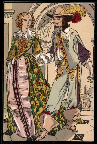 AK Danses de jadis, Les Precieux, Tanzpaar