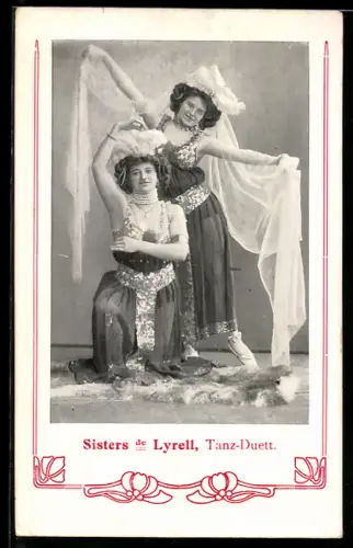 AK Sisters de Lyell, Tanz-Duett in Bühnenkostüm