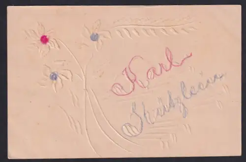 Papierkunst-AK Blumenmuster auf der gesamten Fläche