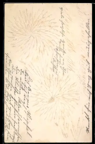 Papierkunst-AK Florale Muster über die gesamte Fläche verteilt