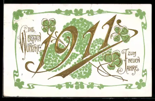 AK Jahreszahl 1911 auf einem Kleefeld
