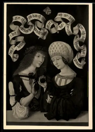 Foto-AK Deutscher Kunstverlag, NR 1: Gotha, Herzogliches Museum, das Gothaer Liebespaar