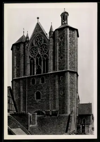 Foto-AK Deutscher Kunstverlag, Nr. 3: Braunschweig, Westfront vom Dom