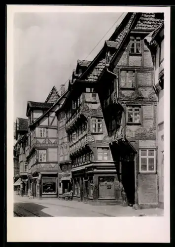 Foto-AK Deutscher Kunstverlag, NR 40: Braunschweig, Flohwinkel, Eulenspiegelhaus in der Breitestrasse