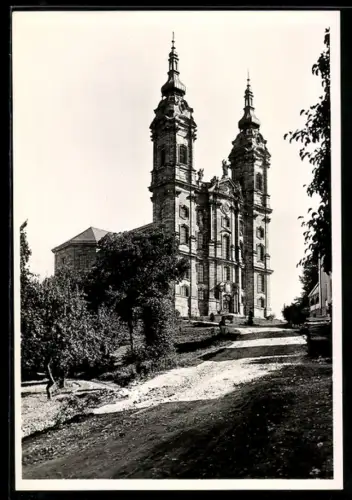 Foto-AK Deutscher Kunstverlag, Nr. 2: Vierzehnheiligen, Westfront der Wallfahrtskirche