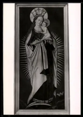 Foto-AK Deutscher Kunstverlag, Nr. 67: Augsburg, S. Ulrich und Afra, Muttergottes von Martin Schongauer